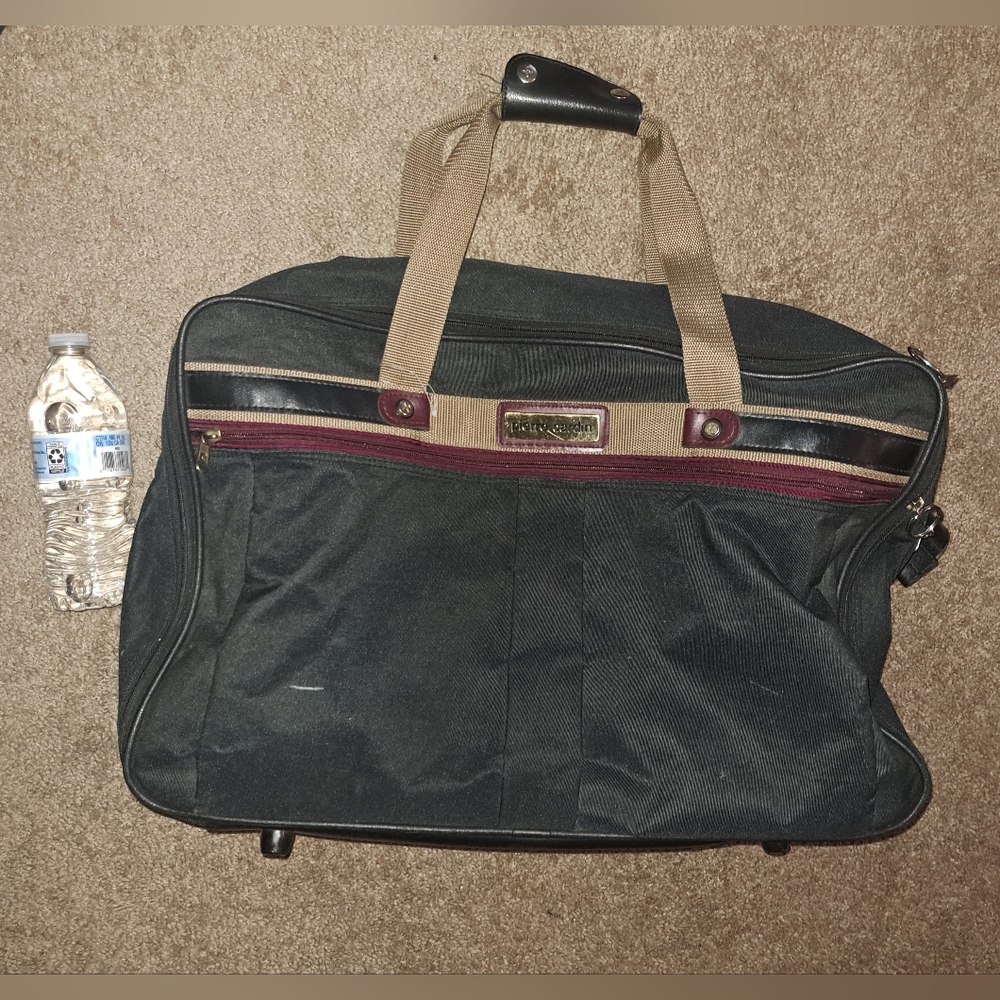 Pierre Cardin Green Canvas Carry On Bag